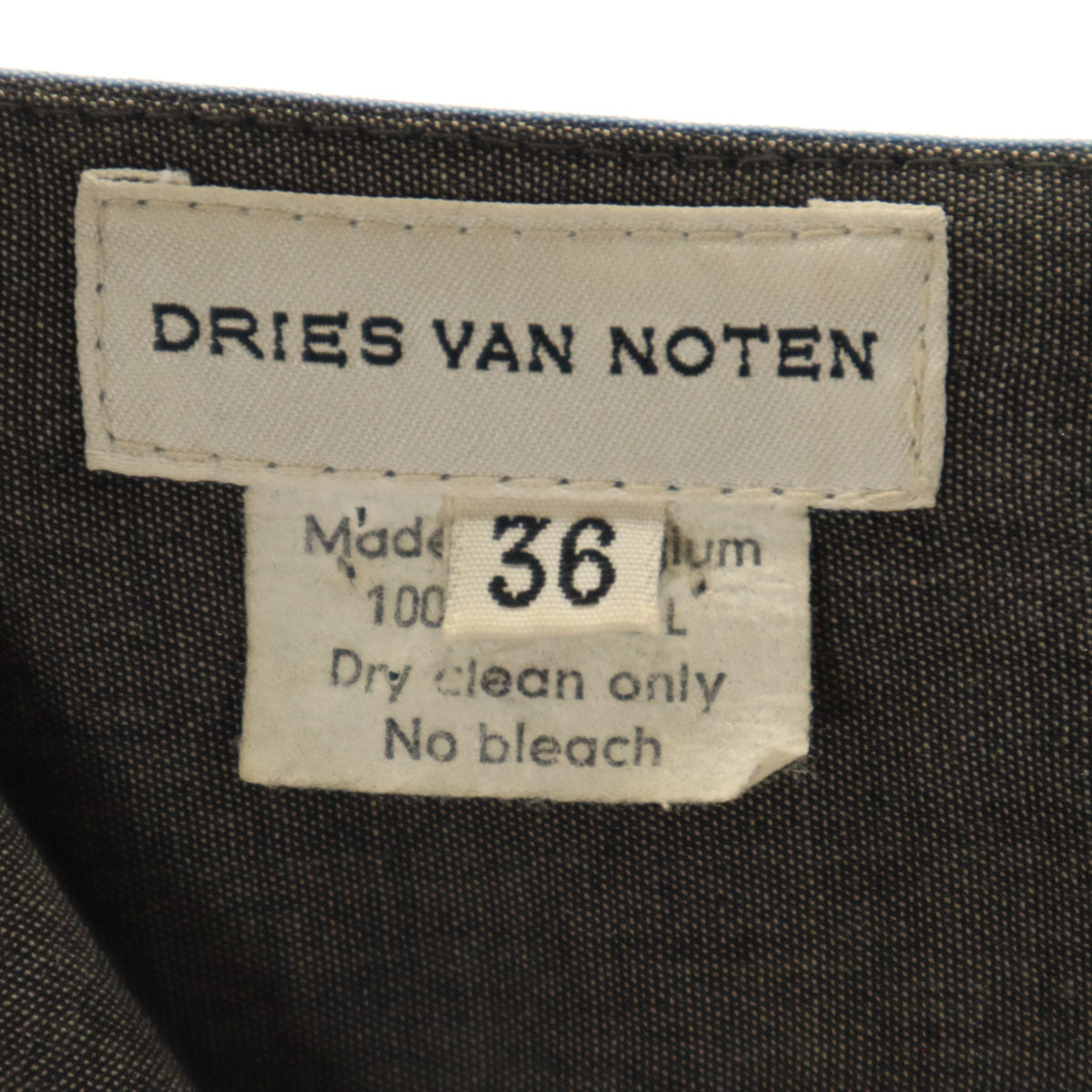 DRIES VAN NOTEN ドリスヴァンノッテン ベルギー製 フロントジップ スラックスパンツ 36 チャコール レディース