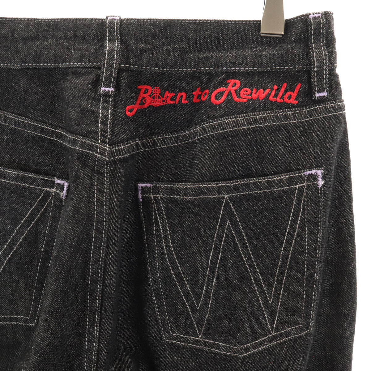 Vivienne Westwood ヴィヴィアンウエストウッド テーパードデニムパンツ W27 ブラック ジーンズ レディース