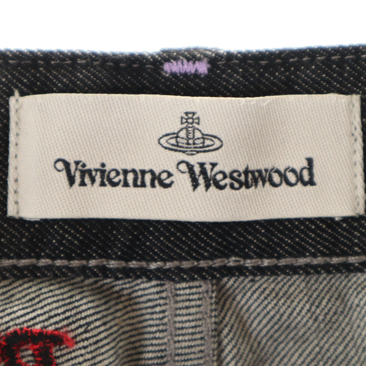 Vivienne Westwood ヴィヴィアンウエストウッド テーパードデニムパンツ W27 ブラック ジーンズ レディース