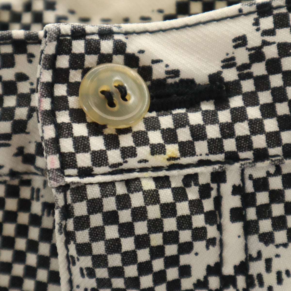 COMME des GARCONS HOMME PLUS コムデギャルソンオムプリュス 2010年 日本製 スカル柄 ロングパンツ L アイボリー メンズ