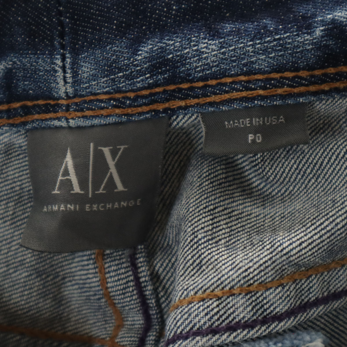 ARMANI EXCHANGE アルマーニエクスチェンジ クラッシュ加工 ストレッチ スリムデニムパンツ PO ジーンズ メンズ