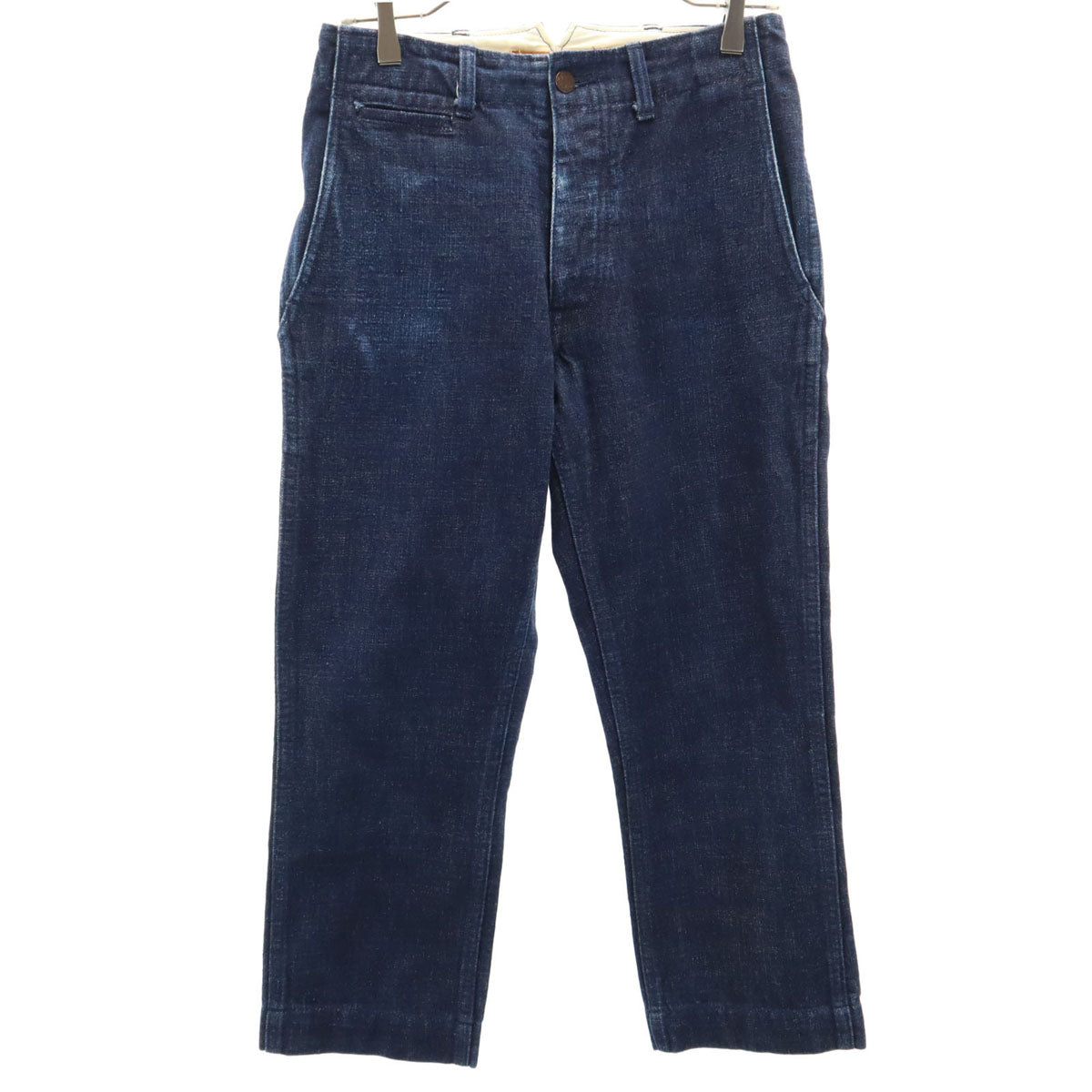lacquer&C. ラクアアンドシー 日本製 デニムパンツ XS ネイビー系 ボタンフライ レディース