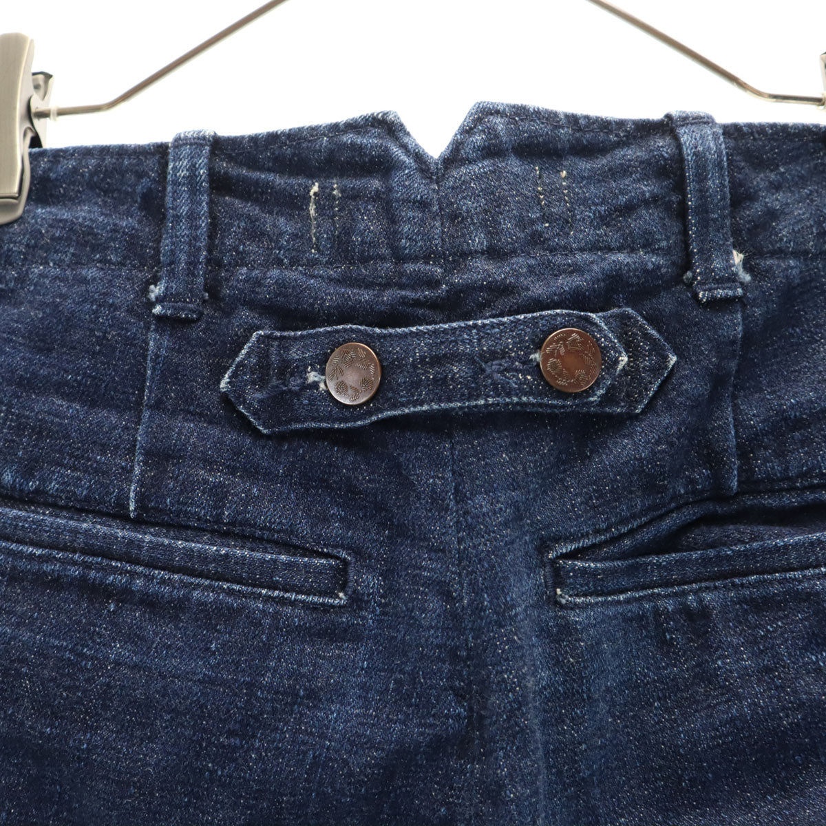 lacquer&C. ラクアアンドシー 日本製 デニムパンツ XS ネイビー系 ボタンフライ レディース