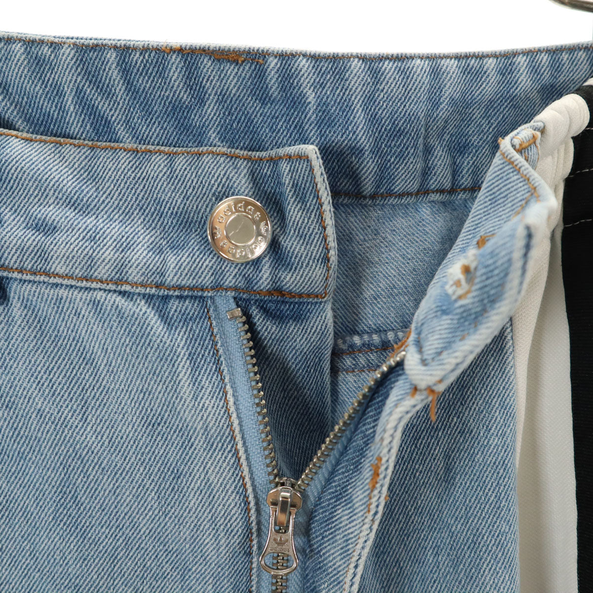 adidas Originals アディダスオリジナルス ストレートデニムパンツ S ブルー系 レディース