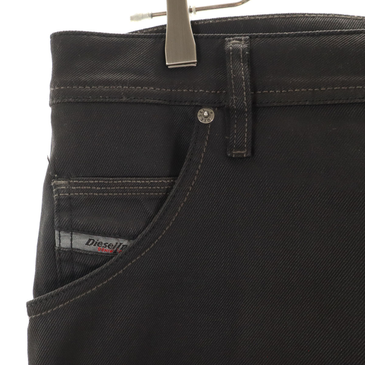 DIESEL ディーゼル ストレッチ パンツ W33 黒 メンズ