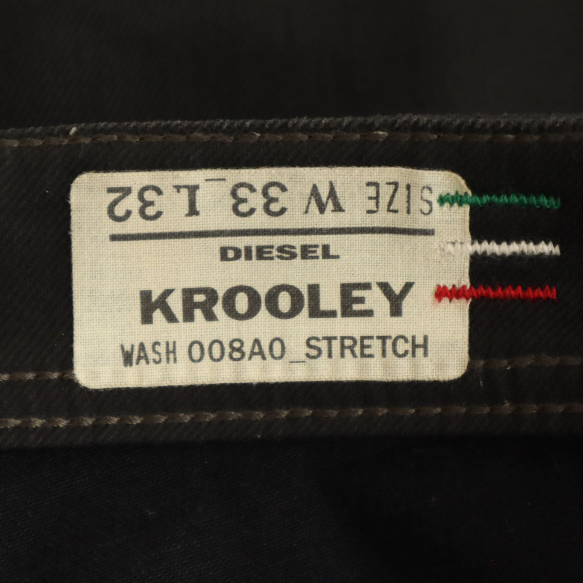 DIESEL ディーゼル ストレッチ パンツ W33 黒 メンズ