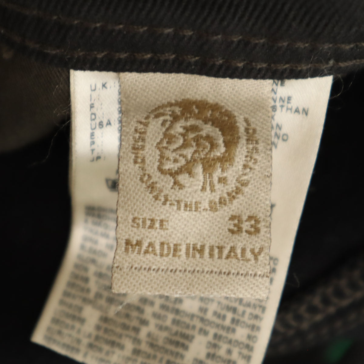 DIESEL ディーゼル ストレッチ パンツ W33 黒 メンズ