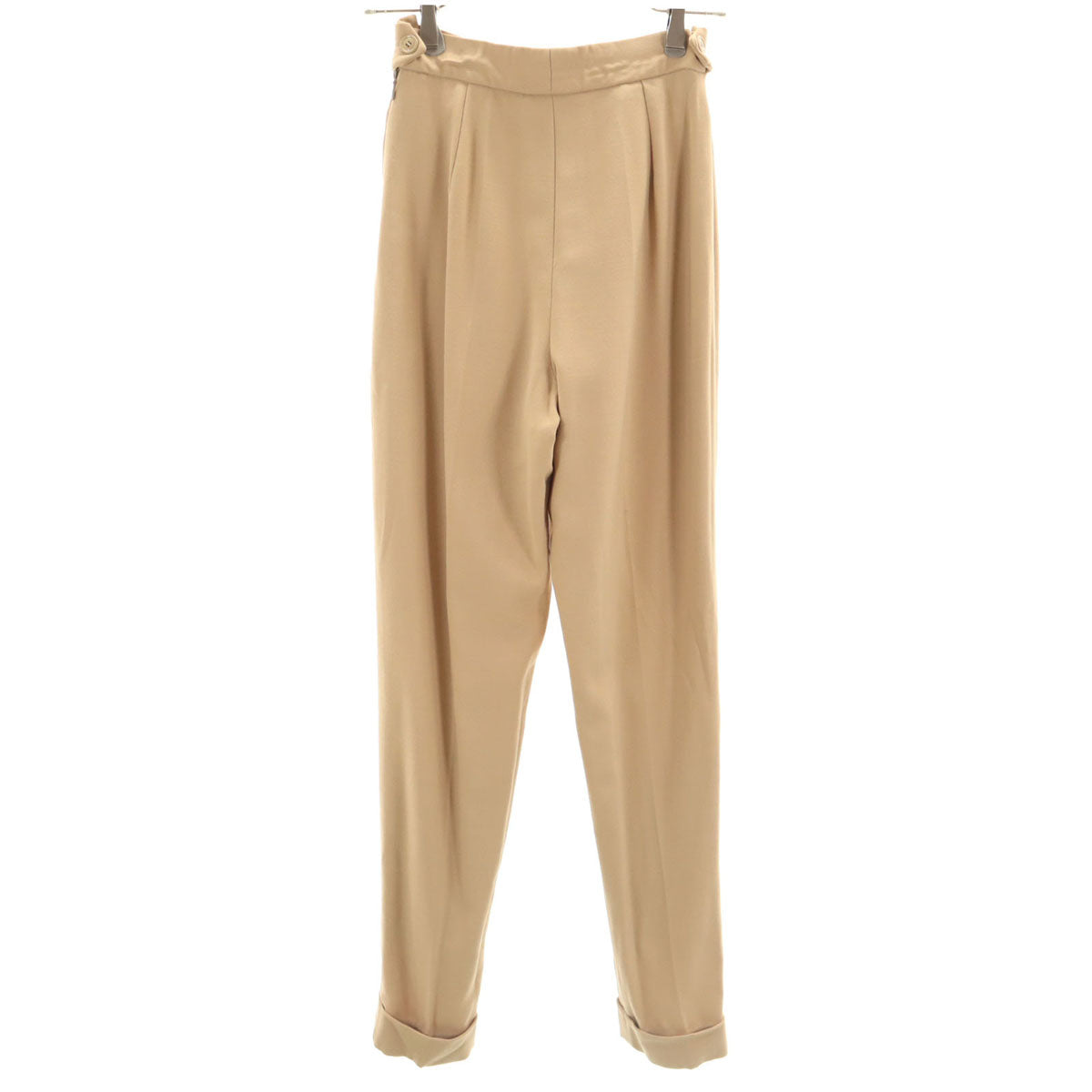 Christian Dior クリスチャンディオール フランス製 ウールブレンド テーパードパンツ USA8 ベージュ レディース