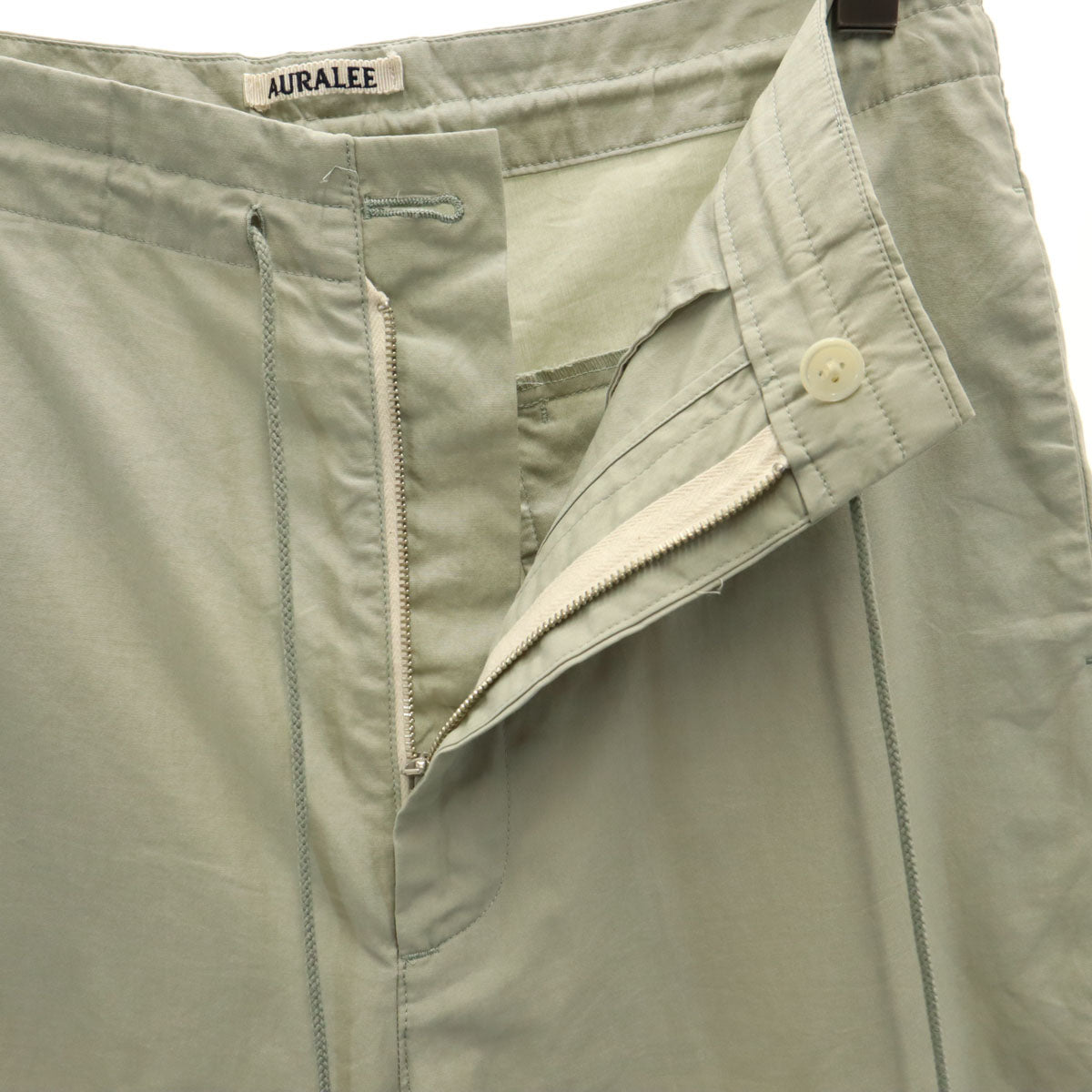 AURALEE オーラリー 日本製 イージー ワイドパンツ 0 グリーン系 レディース