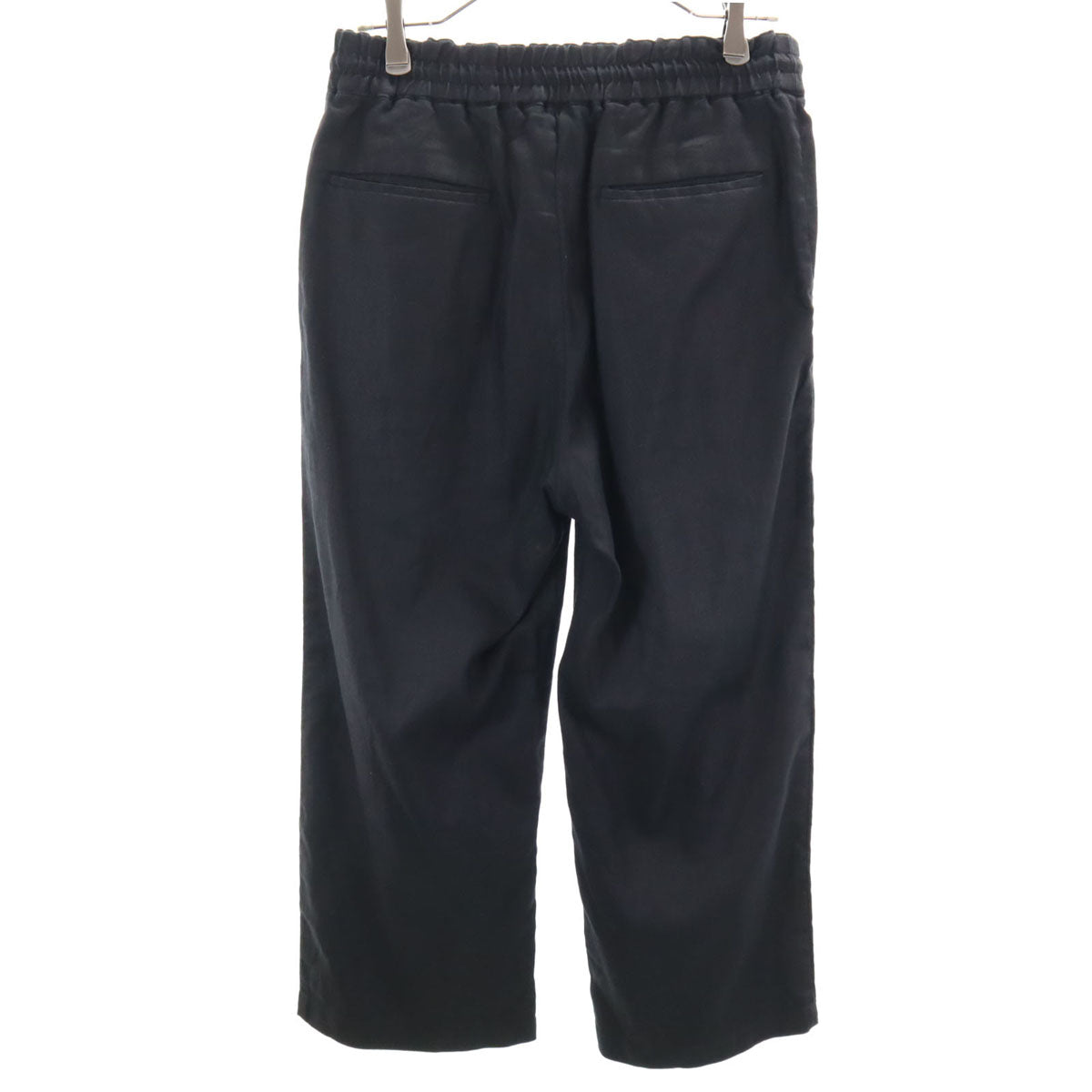 SOPHNET. ソフネット リネンブレンド ワイド クロップドパンツ M ブラック RIRIジップ メンズ
