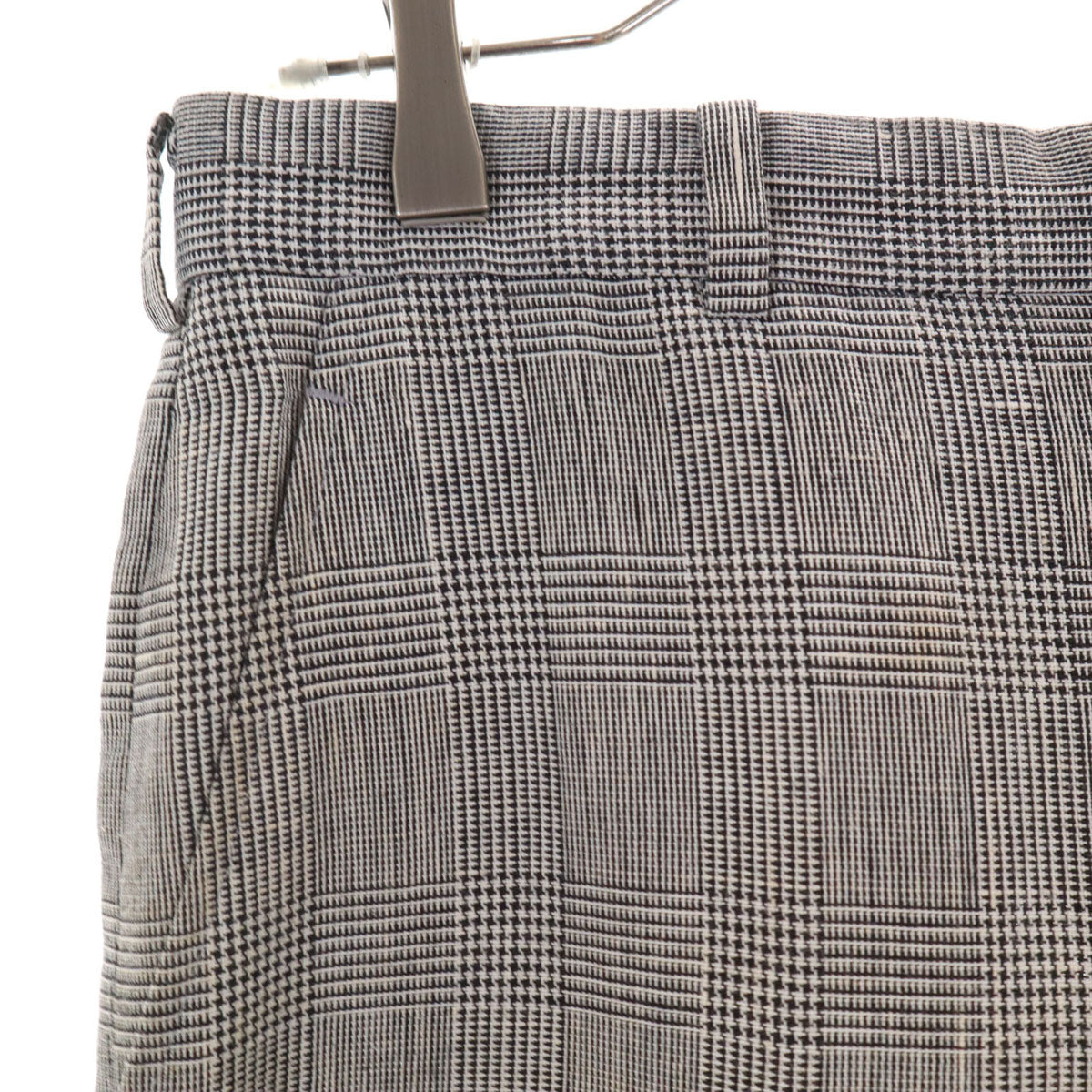 Brooks Brothers ブルックスブラザーズ 346 リネンブレンド 日本製 チェック柄 ロングパンツ 74 グレー メンズ