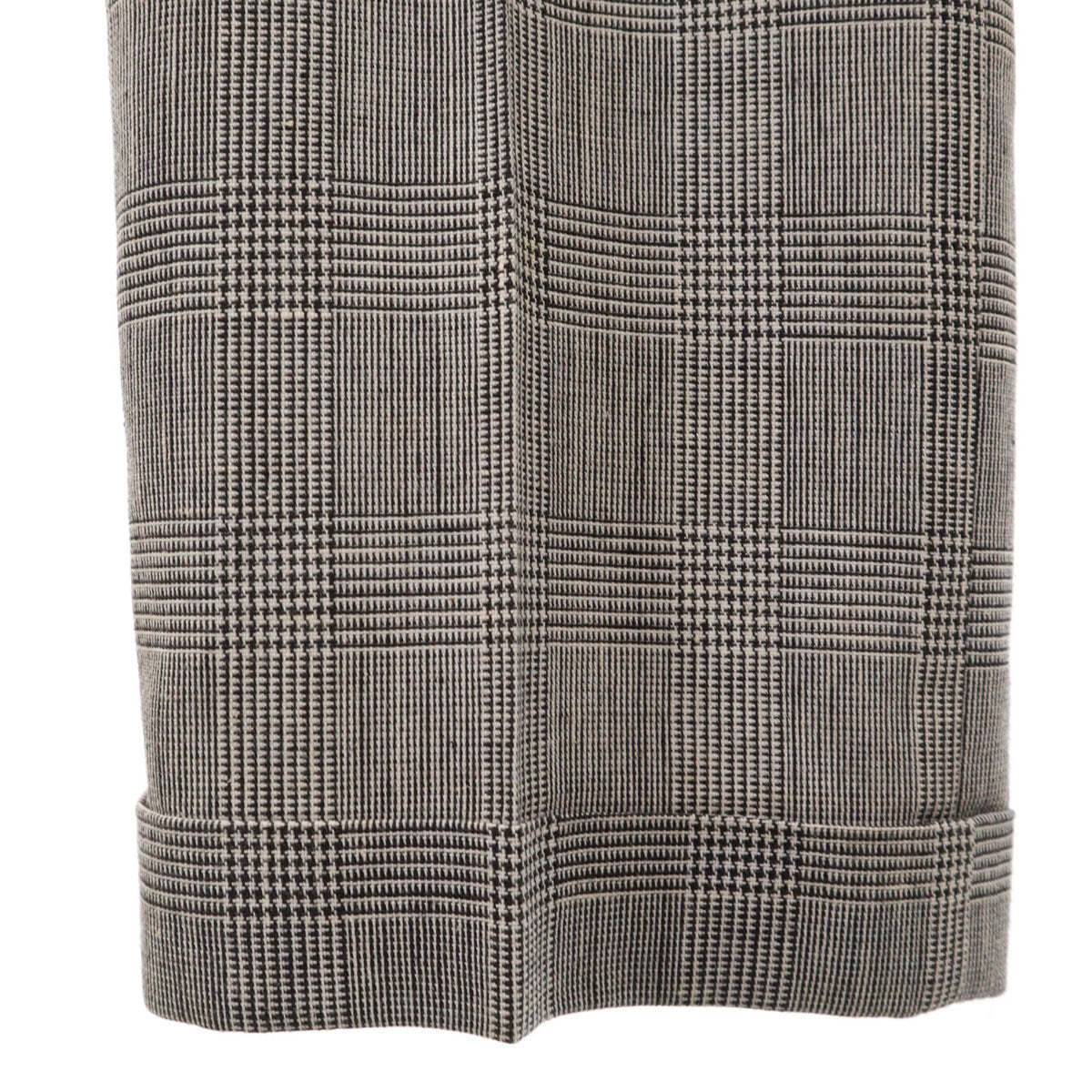 Brooks Brothers ブルックスブラザーズ 346 リネンブレンド 日本製 チェック柄 ロングパンツ 74 グレー メンズ