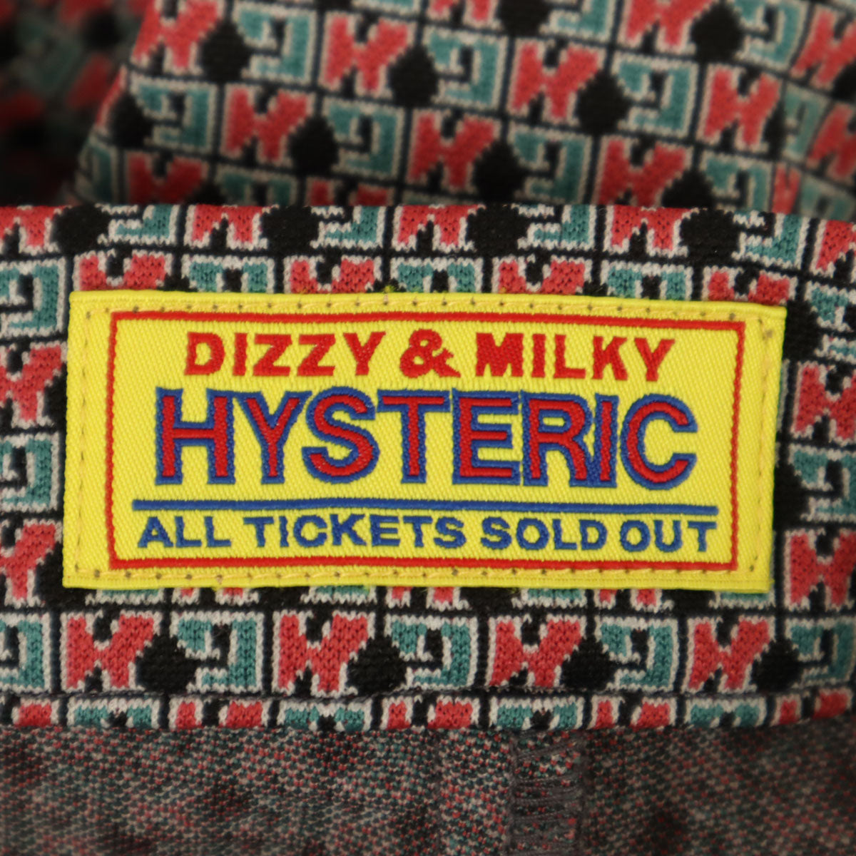 HYSTERIC GLAMOUR ヒステリックグラマー DIZZY & MILKY 日本製 総ロゴ フレアパンツ M マルチ レディース