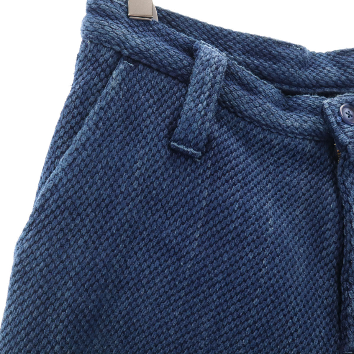 PORTER CLASSIC ポータークラシック 日本製 刺し子 クロップドパンツ S インディゴ メンズ