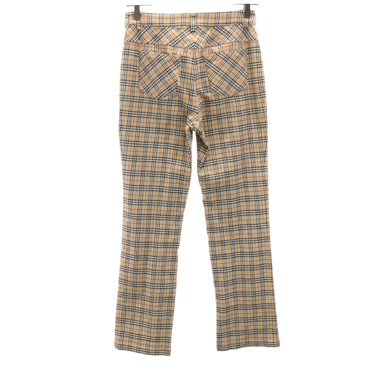 Burberrys Blue label バーバリーズブルーレーベル 90s オールド ノバチェック柄 ロングパンツ 36 ベージュ 三陽商会 レディース