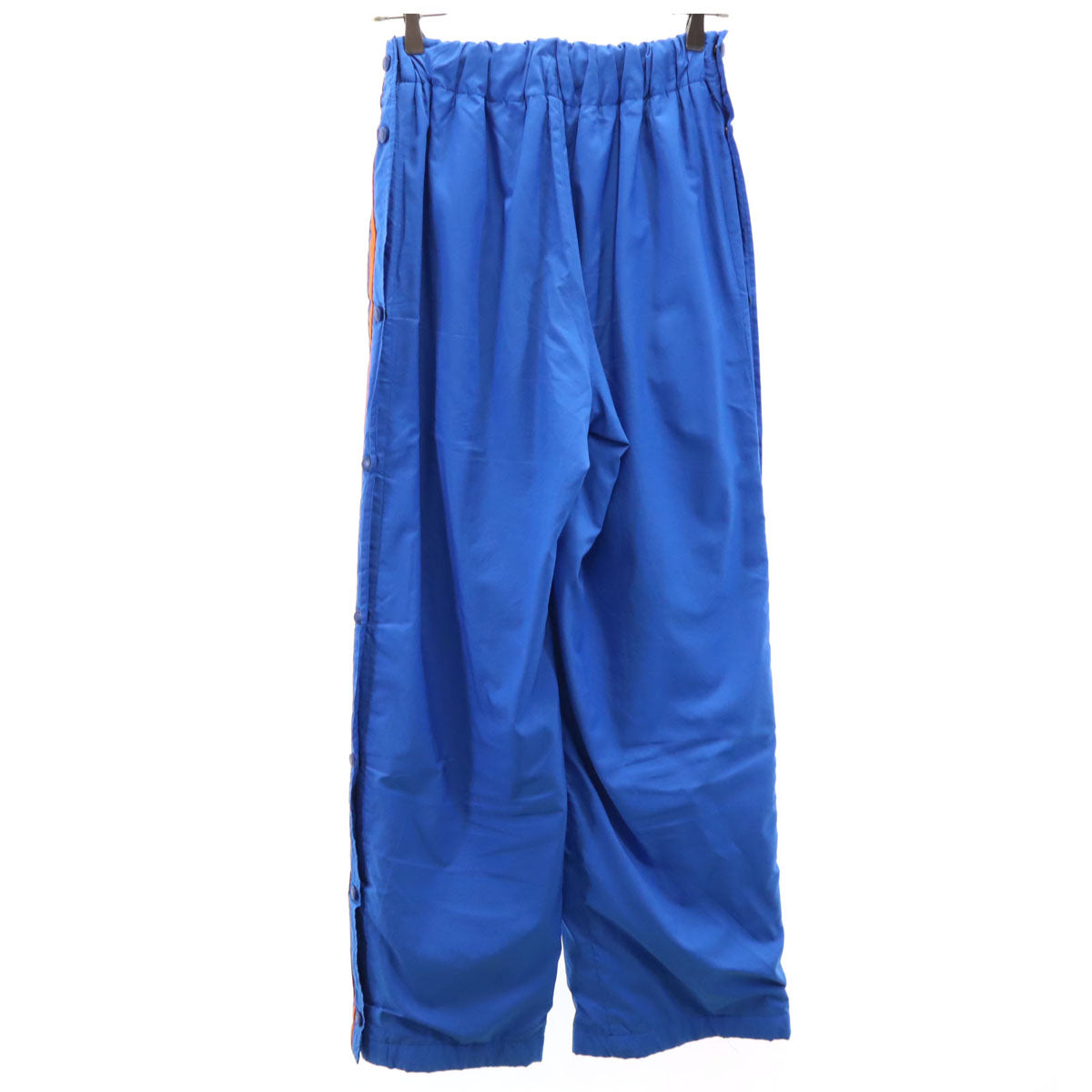 adidas アディダス 日本製 サイドスナップボタン トラックパンツ L ブルー デサント レディース