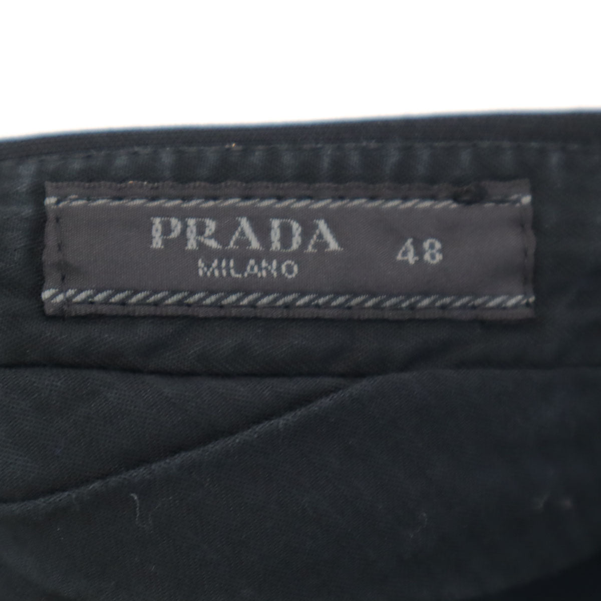 PRADA プラダ イタリア製 ロングパンツ 48 ブラック メンズ