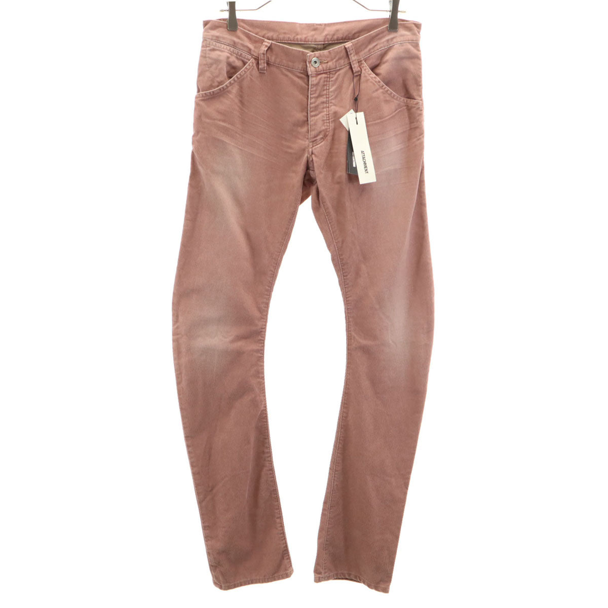 未使用 ATTACHMENT アタッチメント 日本製 コーデュロイパンツ 2 ピンク系 ボタンフライ メンズ