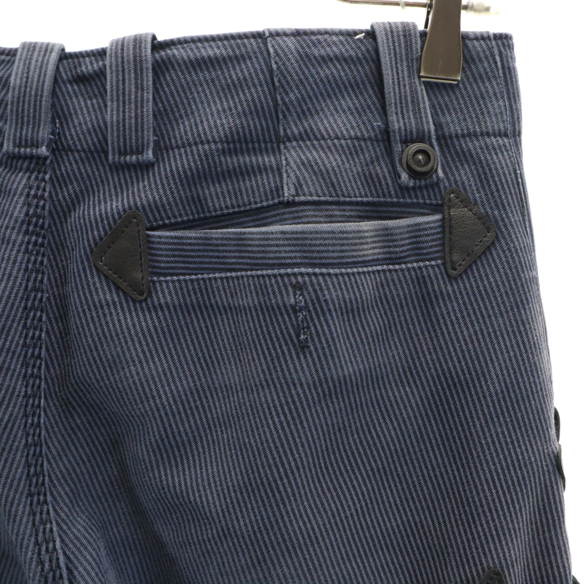 OYSTER ストライプ柄 ジャーマン ロガー パンツ ネイビー系 メンズ