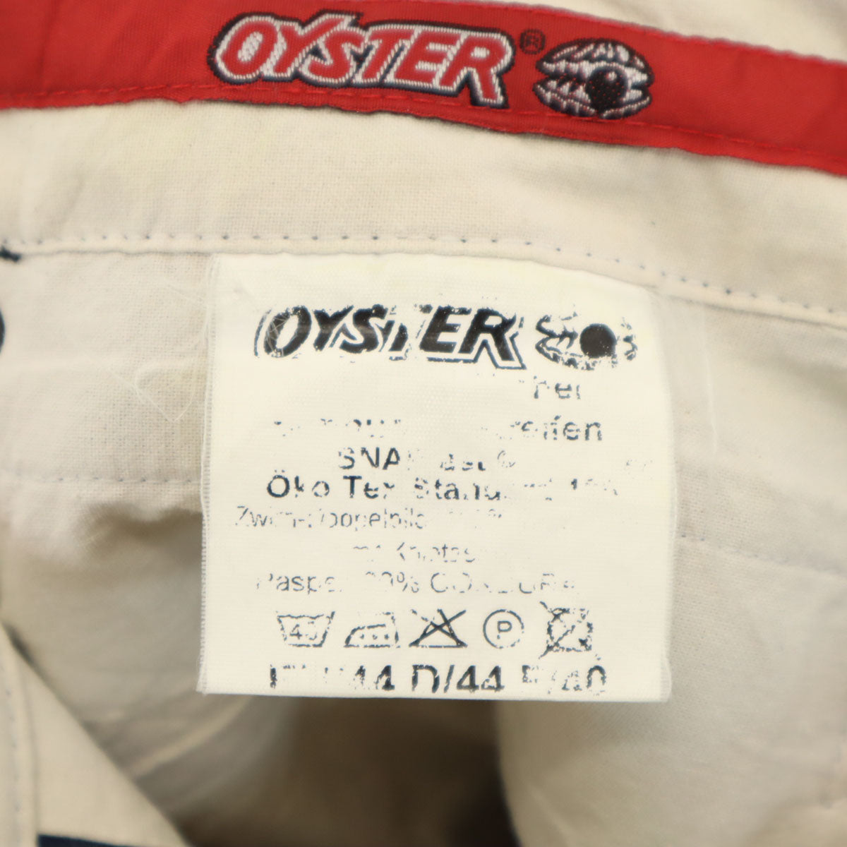 OYSTER ストライプ柄 ジャーマン ロガー パンツ ネイビー系 メンズ