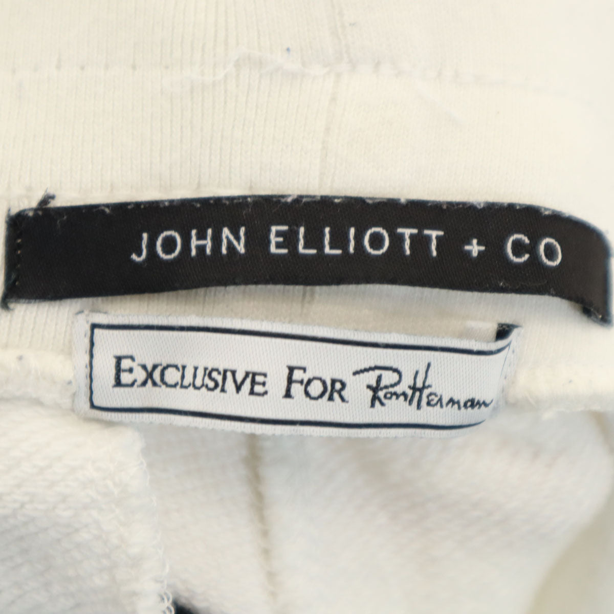 JOHN ELLIOTT ジョンエリオット ロンハーマン 別注 USA製 バイカー スウェットパンツ 1 白 メンズ