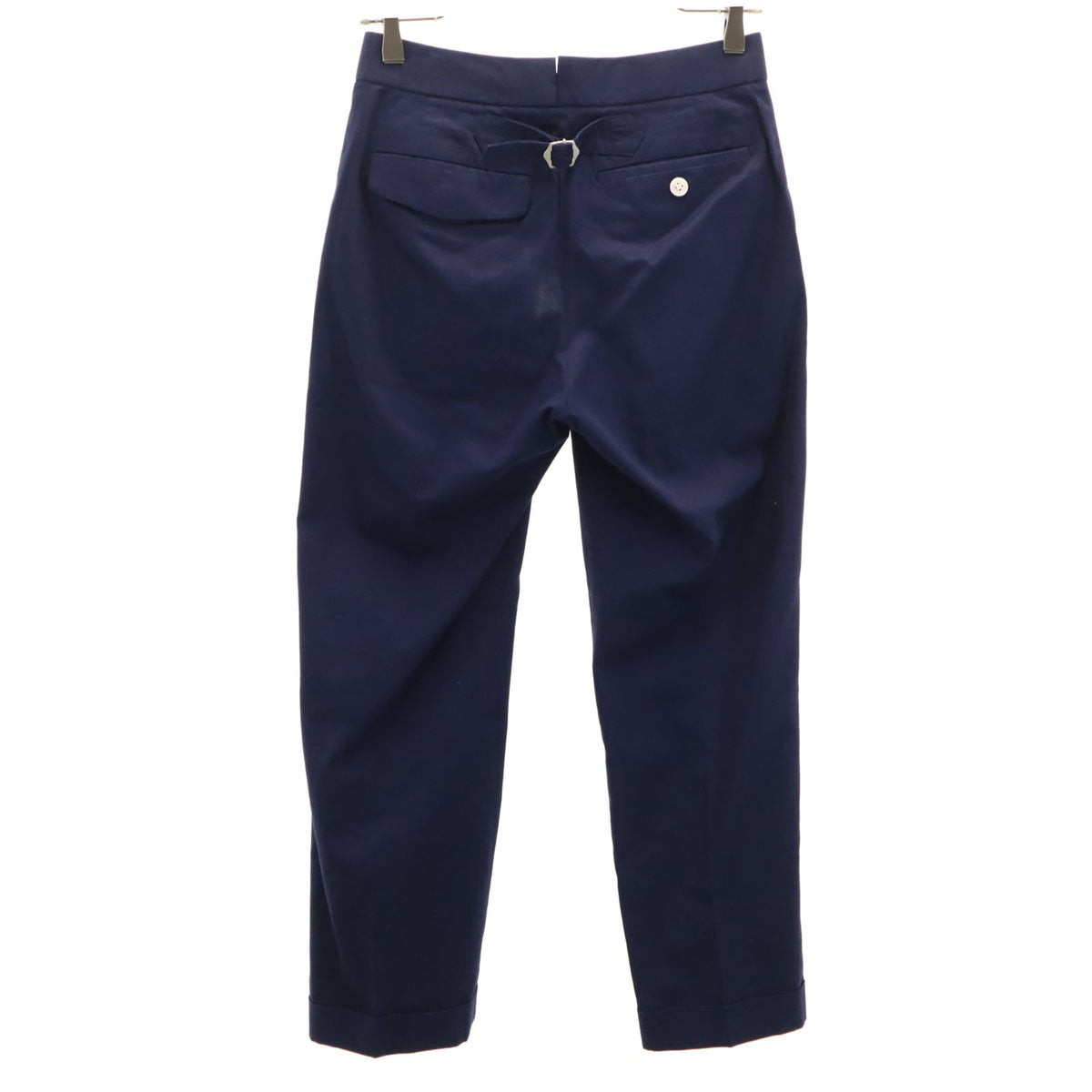 lacquer&c ラクアアンドシー 日本製 スラックスパンツ 42 ネイビー レディース