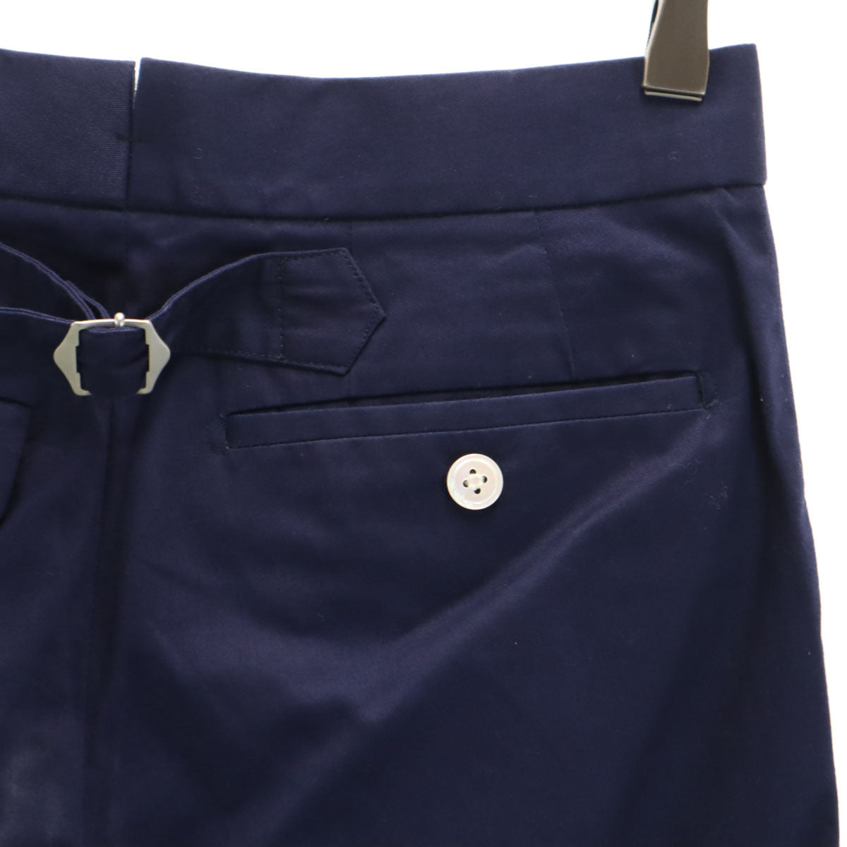 lacquer&c ラクアアンドシー 日本製 スラックスパンツ 42 ネイビー レディース