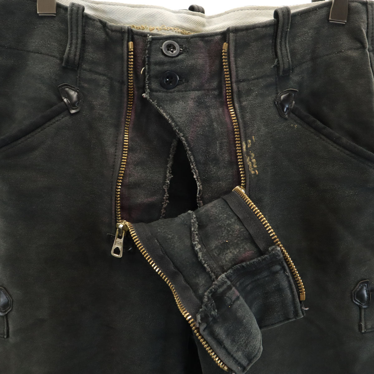 EIKO エイコ 80s 90s オールド ユーロワーク ロガー カーゴパンツ 50 チャコールブラック ワーク メンズ