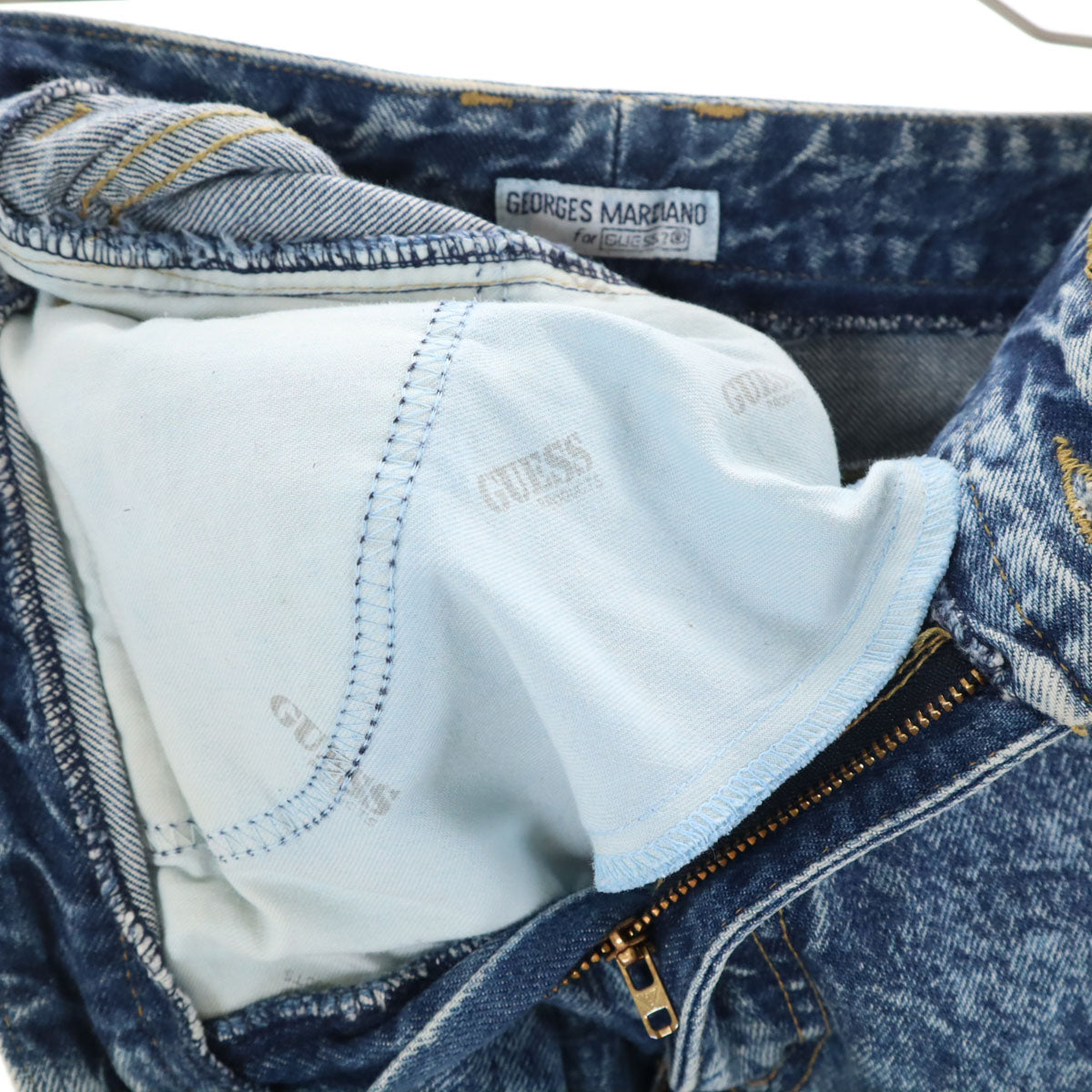 Guess ゲス 90s georges marciano USA製 オールド ケミカルウォッシュ テーパードデニムパンツ w30 ジーンズ レディース