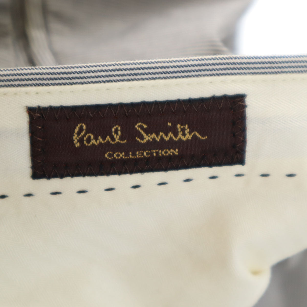 PAUL SMITH COLLECTION ポールスミスコレクション 日本製 シルクブレンド ストライプ パンツ 80 グレー系 メンズ