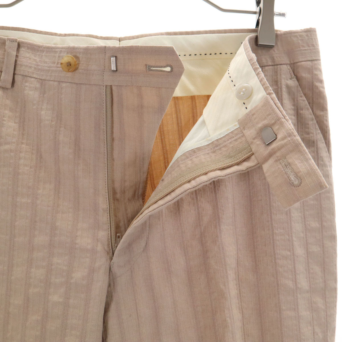 PAUL SMITH COLLECTION ポールスミスコレクション 日本製 ストライプ ストレートパンツ 84 ベージュ系 メンズ