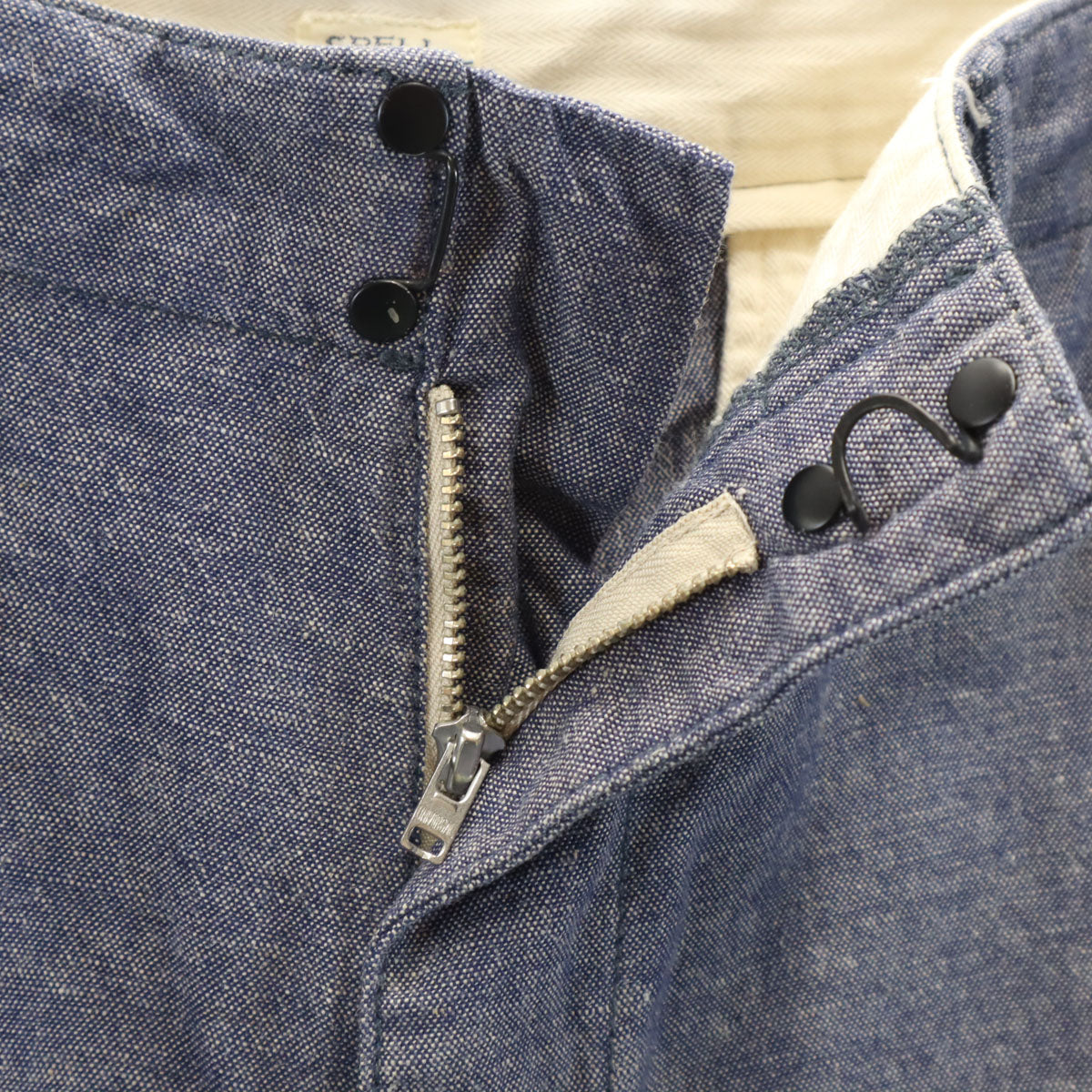 SPELL BOUND スペルバウンド リネンブレンド 日本製 パンツ W32 ネイビー系 メンズ