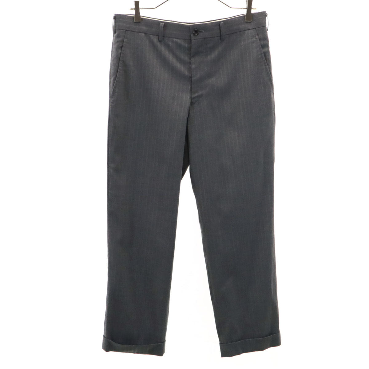 COMME des GARCONS HOMME PLUS コムデギャルソンオムプリュス 2013年 日本製 ストライプ柄 スラックスパンツ L グレー メンズ