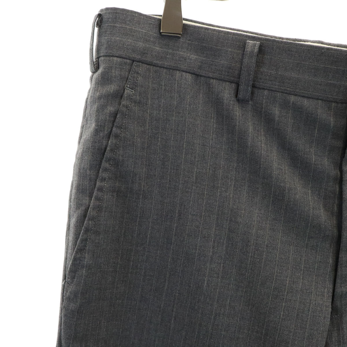 COMME des GARCONS HOMME PLUS コムデギャルソンオムプリュス 2013年 日本製 ストライプ柄 スラックスパンツ L グレー メンズ