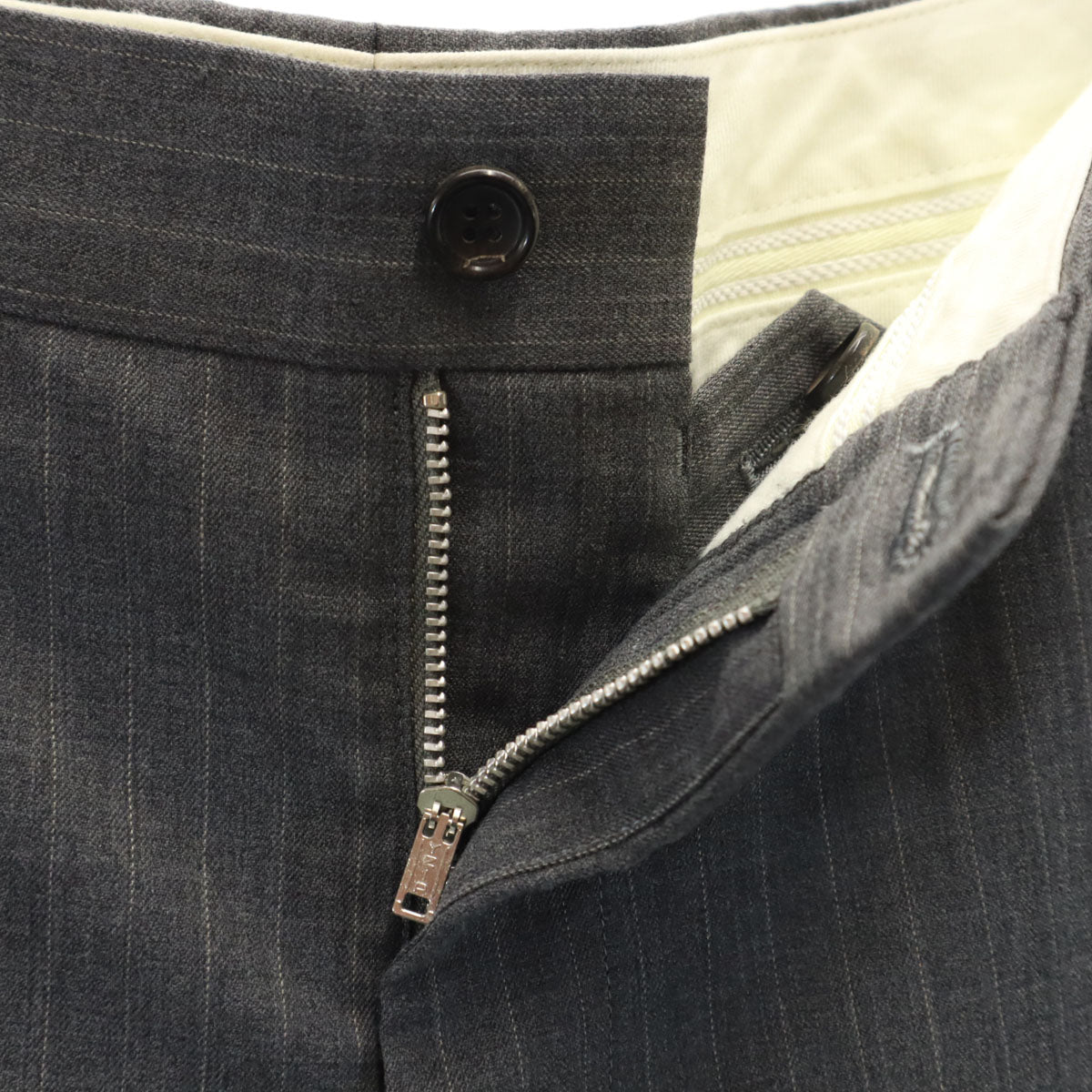 COMME des GARCONS HOMME PLUS コムデギャルソンオムプリュス 2013年 日本製 ストライプ柄 スラックスパンツ L グレー メンズ