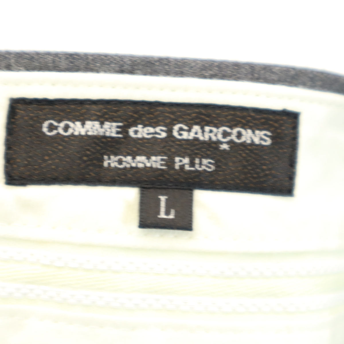 COMME des GARCONS HOMME PLUS コムデギャルソンオムプリュス 2013年 日本製 ストライプ柄 スラックスパンツ L グレー メンズ