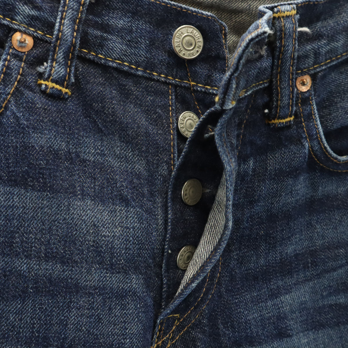 ダブルアールエル RRL USA製 スリムデニムパンツ W28 インディゴ RALPH LAUREN ラルフローレン ジーンズ メンズ