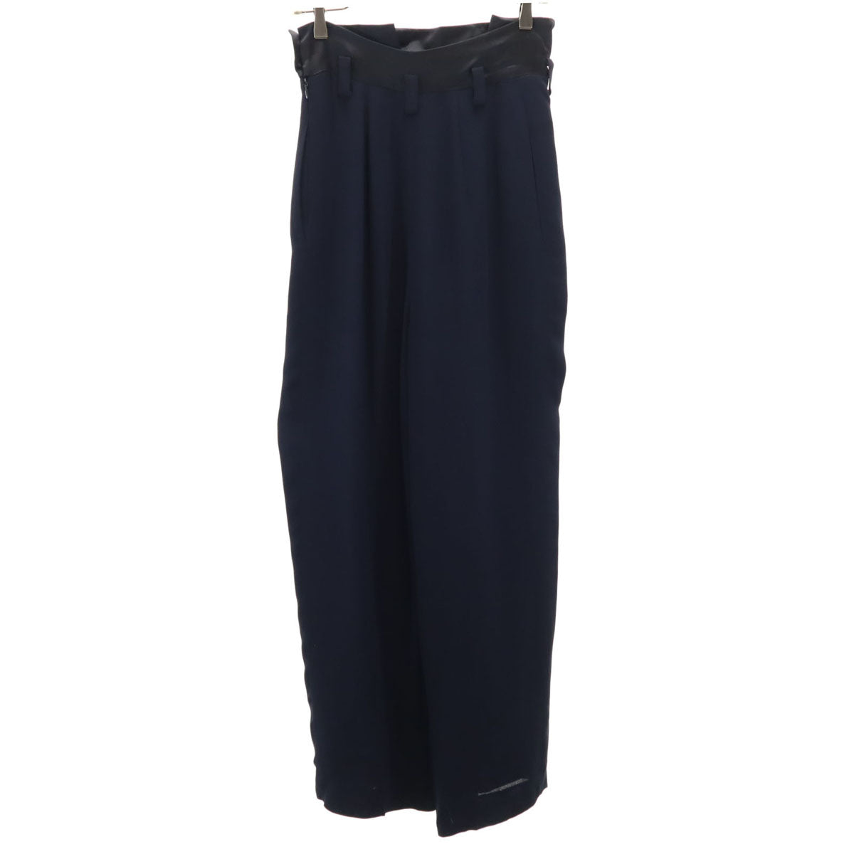 Christian Dior BOUTIQUE クリスチャンディオール ブティック 90s フランス製 オールド ハイウエスト ワイドパンツ 34 ネイビー レディース