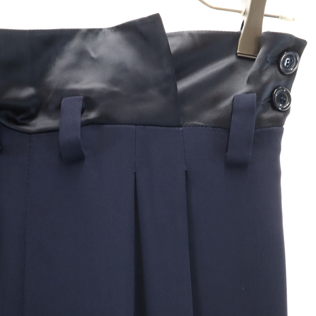 Christian Dior BOUTIQUE クリスチャンディオール ブティック 90s フランス製 オールド ハイウエスト ワイドパンツ 34 ネイビー レディース