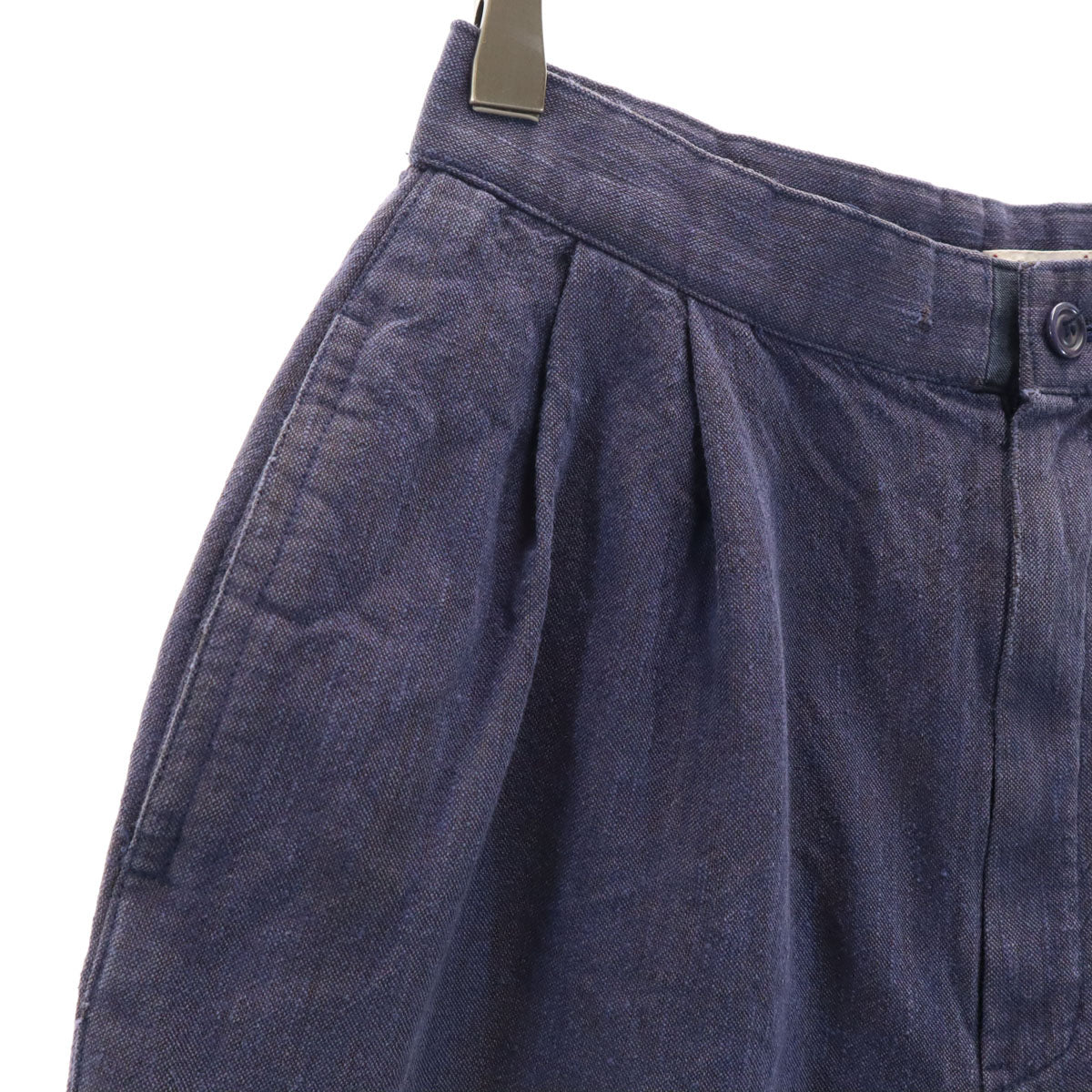 ISSEY MIYAKE イッセイミヤケ 70s 初期タグ クロップドパンツ パープル レディース