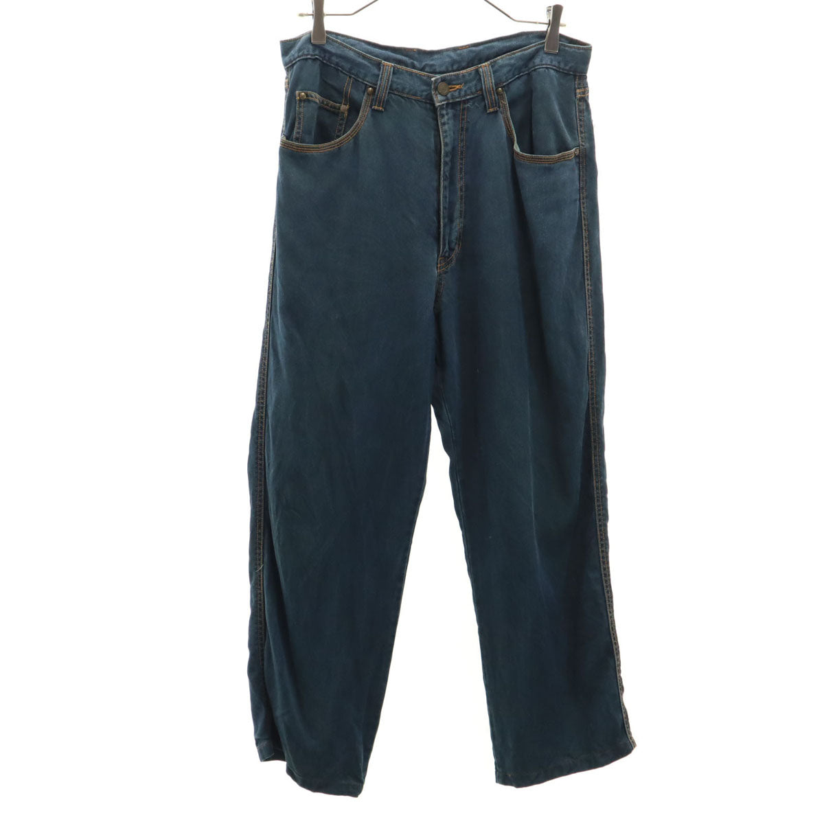 santa fe サンタフェ 日本製 インディゴ染め ロングパンツ インディゴブルー メンズ