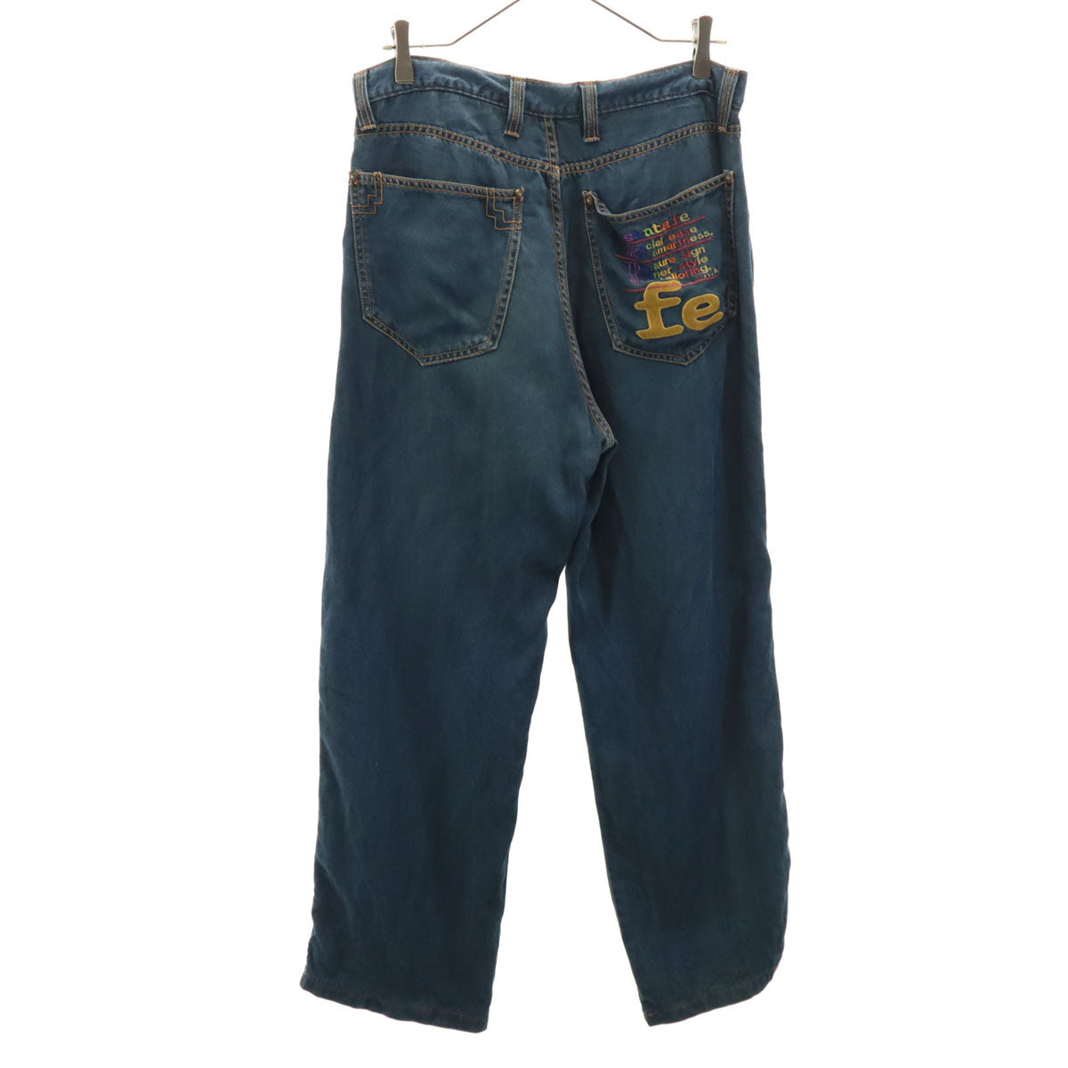 santa fe サンタフェ 日本製 インディゴ染め ロングパンツ インディゴブルー メンズ