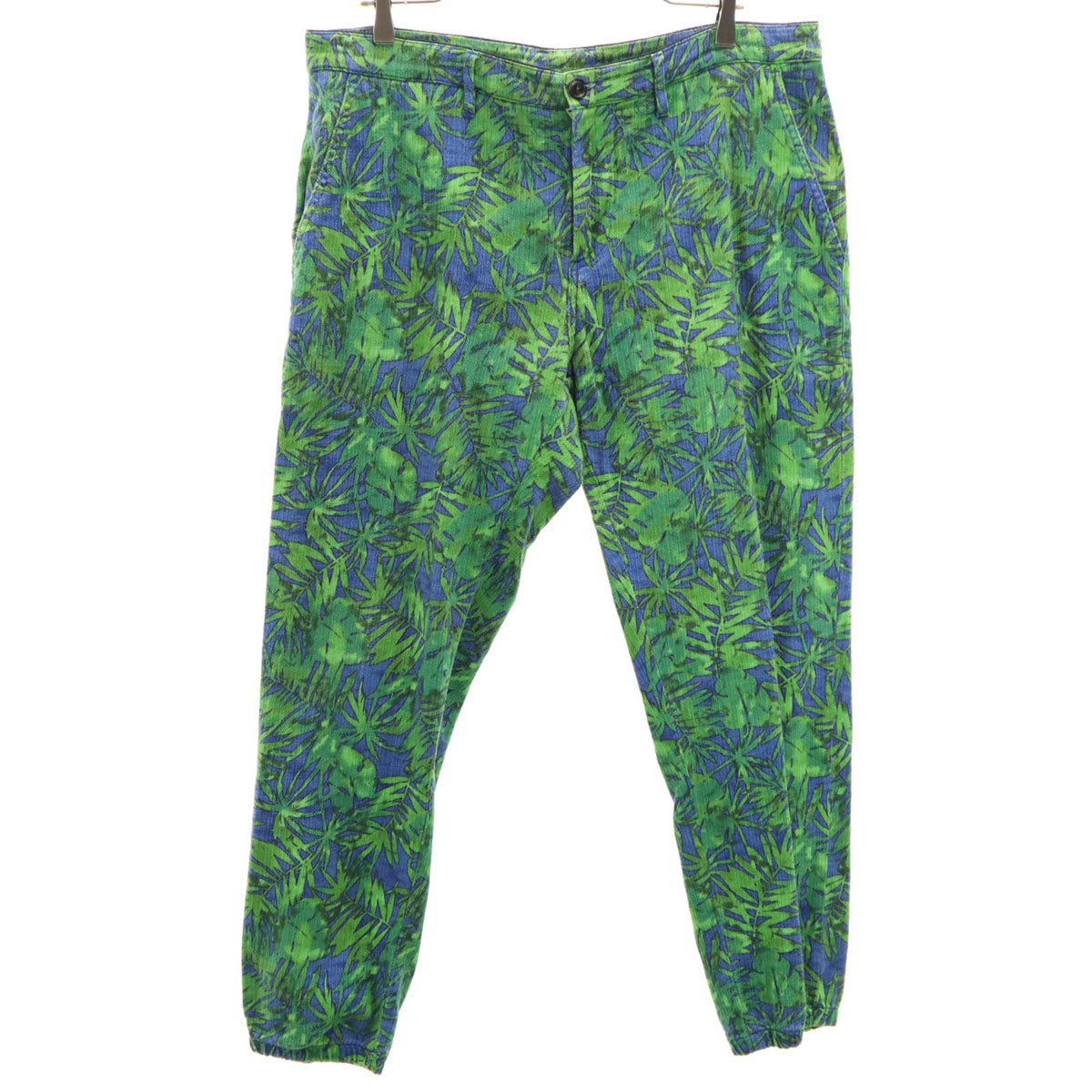 Department 5 デパートメントファイブ イタリア製 リネンブレンド 総柄 パンツ W34 ネイビー系 メンズ