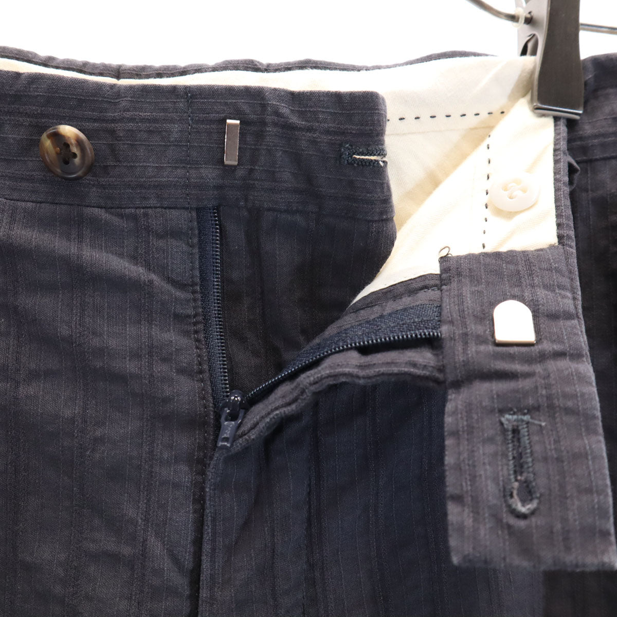 Paul Smith ポールスミス 日本製 リネンブレンド ロングパンツ 84 チャコール メンズ