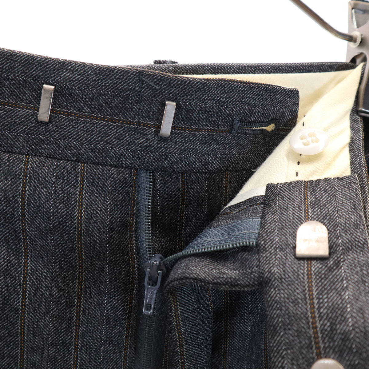 PAUL SMITH COLLECTION ポールスミスコレクション 日本製 ストライプ柄 ウールパンツ 84 グレー メンズ