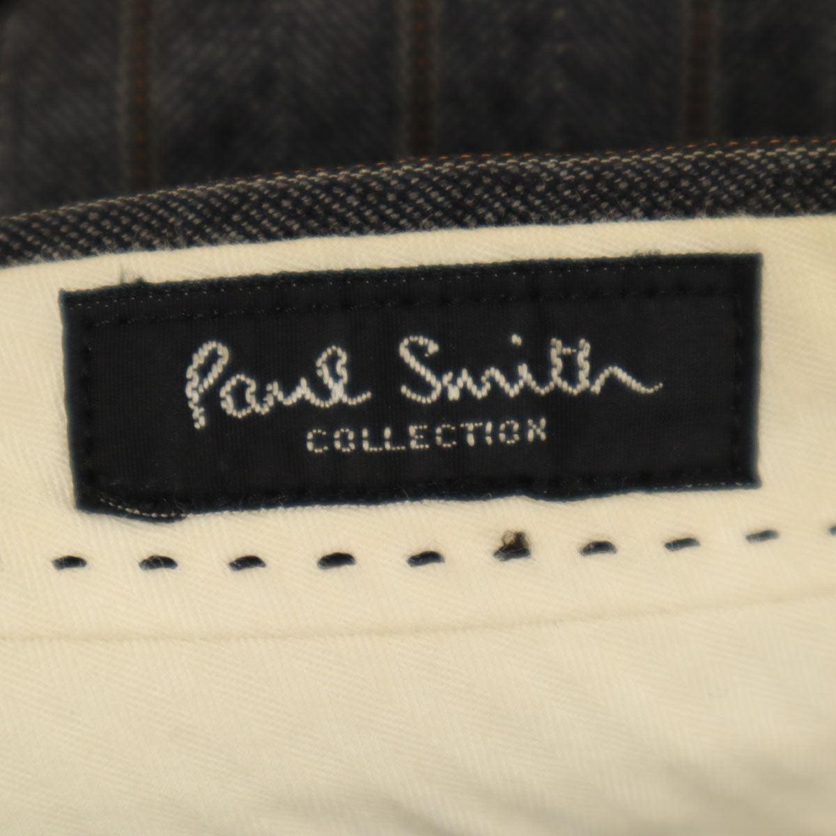 PAUL SMITH COLLECTION ポールスミスコレクション 日本製 ストライプ柄 ウールパンツ 84 グレー メンズ