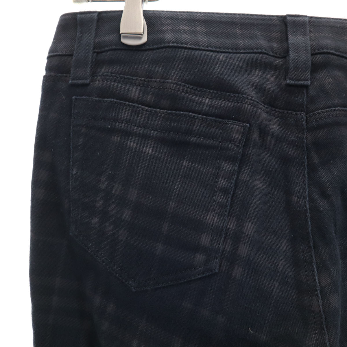 BURBERRY バーバリー 日本製 チェック柄 ロングパンツ 40 ブラック 三陽商会 レディース