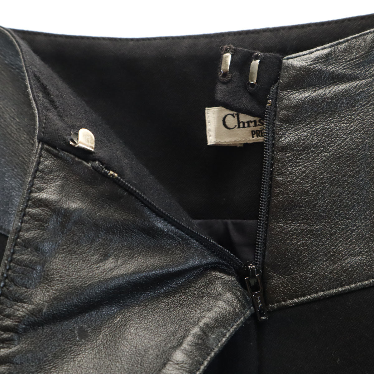 Christian Dior クリスチャンディオール 90s オールド タック ウールパンツ L ブラック系 レディース