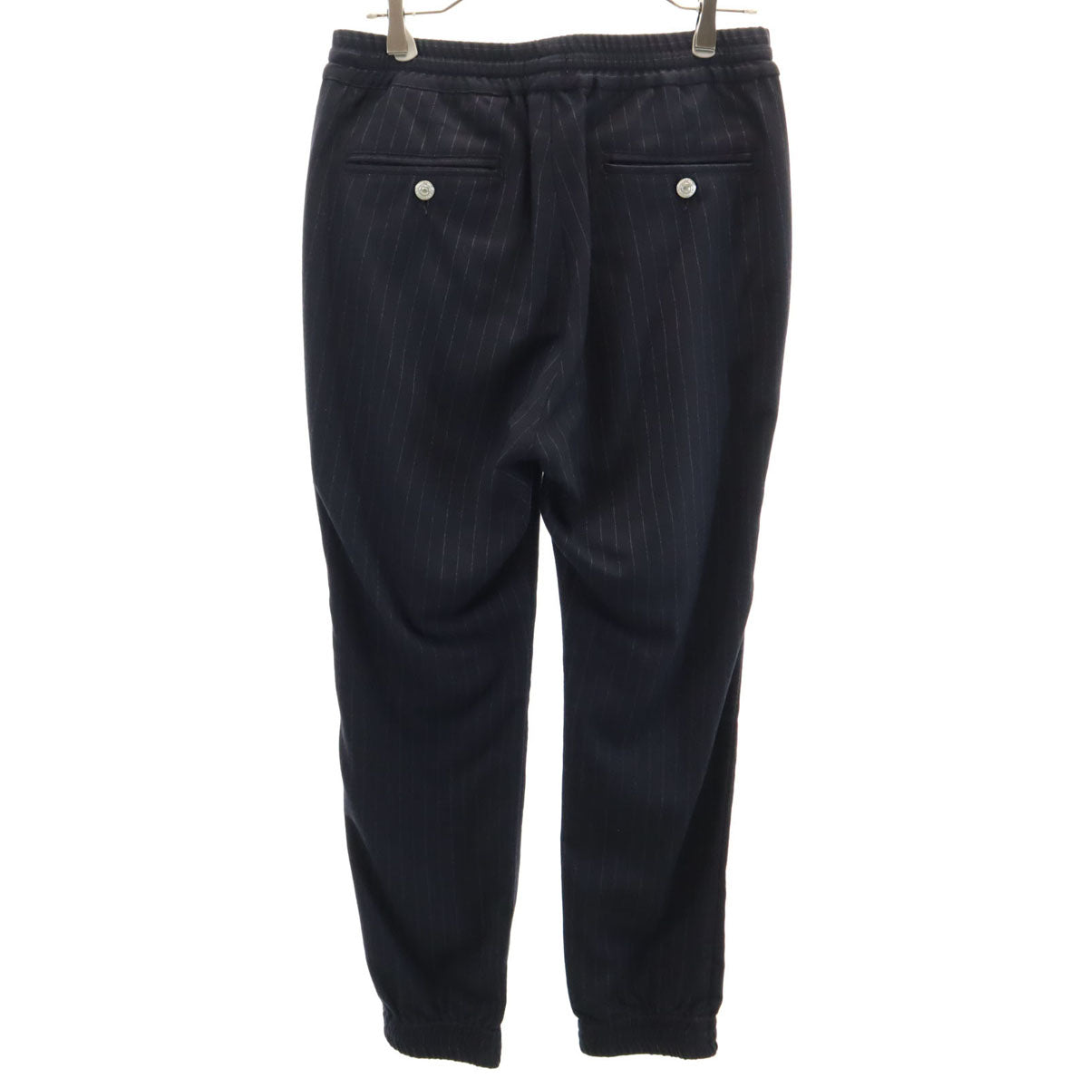 lideal リディアル 日本製 ウールブレンド ストライプ ジョガーパンツ M ネイビー系 メンズ