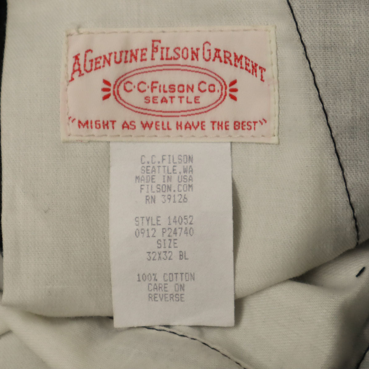 FILSON フィルソン 80s USA製 オールド ワークパンツ W32 ブラック メンズ